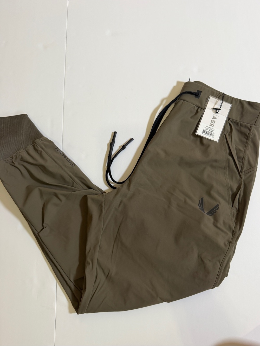ASRV Men's Olive Green Jogger Pants with Drawcord